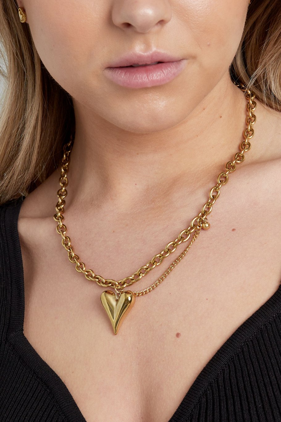 Necklace love life - Gold color Picture3